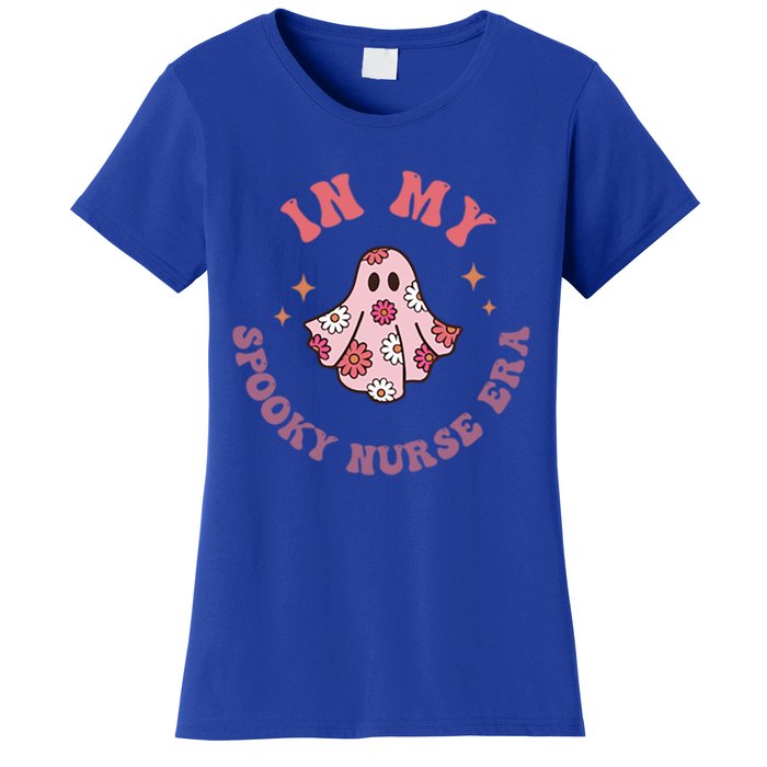 In My Spooky Nurse Era Halloween Groovy Witchy Spooky Nurse Cool Gift Women's T-Shirt