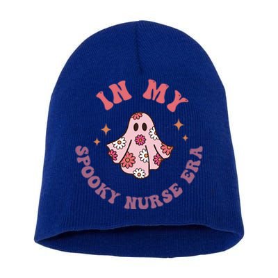 In My Spooky Nurse Era Halloween Groovy Witchy Spooky Nurse Cool Gift Short Acrylic Beanie