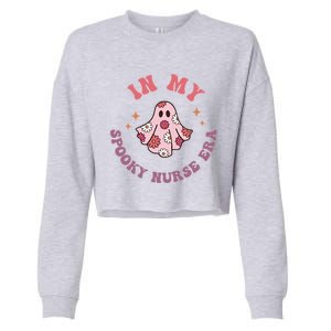 In My Spooky Nurse Era Halloween Groovy Witchy Spooky Nurse Cool Gift Cropped Pullover Crew