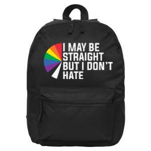 I Maybe Straight But I Dont Hate Lgbt 16 in Basic Backpack