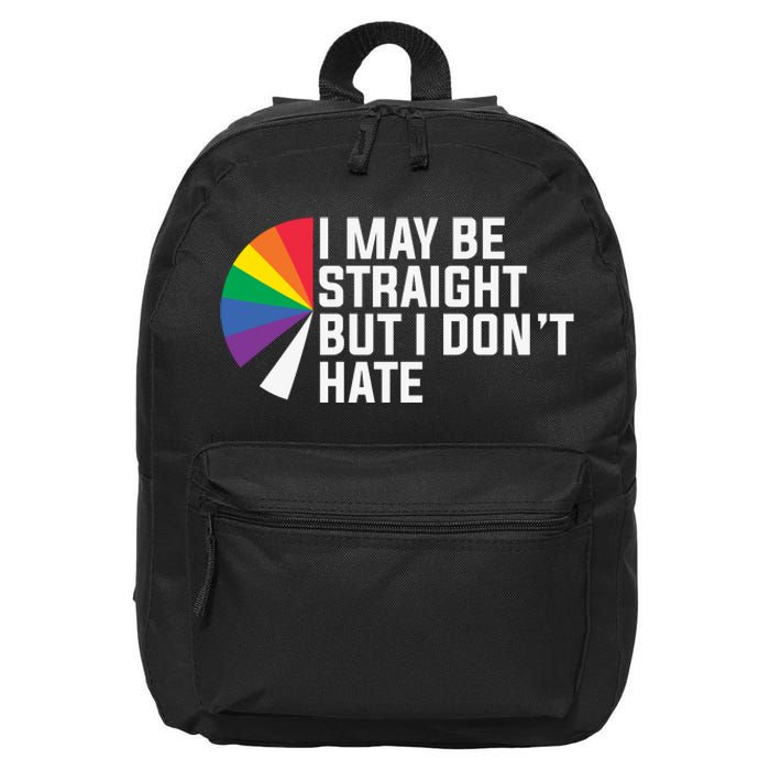 I Maybe Straight But I Dont Hate Lgbt 16 in Basic Backpack