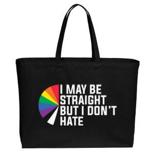 I Maybe Straight But I Dont Hate Lgbt Cotton Canvas Jumbo Tote