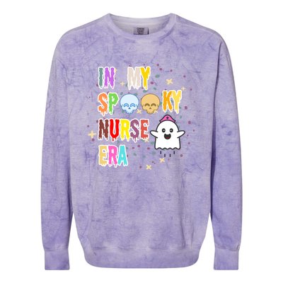 In My Spooky Nurse Era Halloween Gift Colorblast Crewneck Sweatshirt