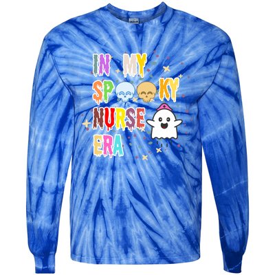 In My Spooky Nurse Era Halloween Gift Tie-Dye Long Sleeve Shirt