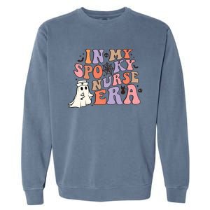 In My Spooky Nurse Era Nicu Nurse Crew Retro Halloween Gift Garment-Dyed Sweatshirt