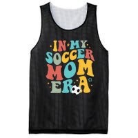 In My Soccer Mom Era Trendy Soccer Mom Funny Vintage Groovy Mesh Reversible Basketball Jersey Tank