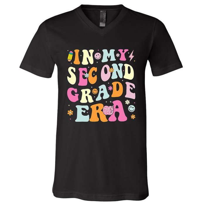 In My Second Grade Era 2nd Grade Girl Teacher Back To School V-Neck T-Shirt