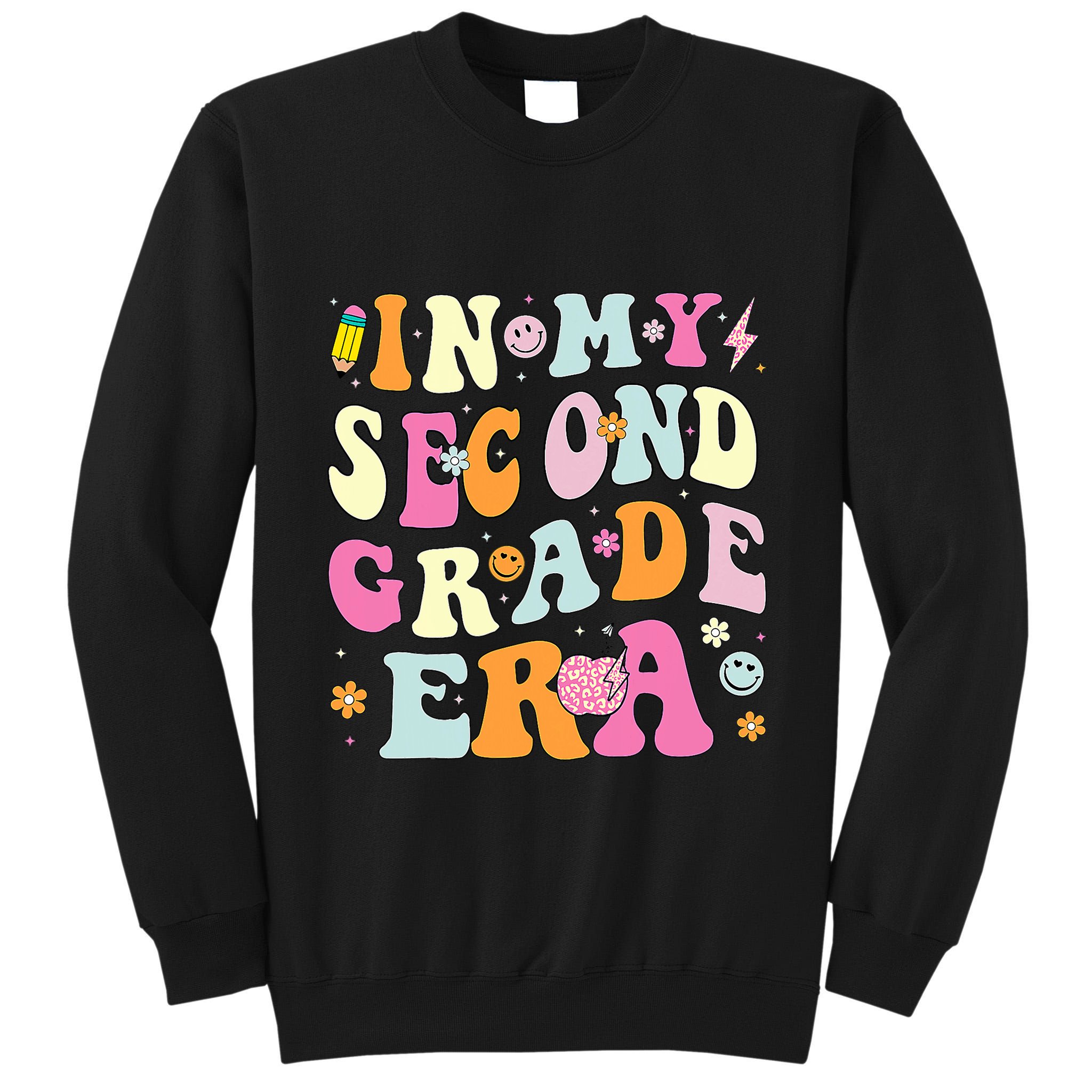 In My Second Grade Era 2nd Grade Girl Teacher Back To School Tall Sweatshirt