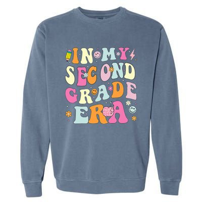 In My Second Grade Era 2nd Grade Girl Teacher Back To School Garment-Dyed Sweatshirt