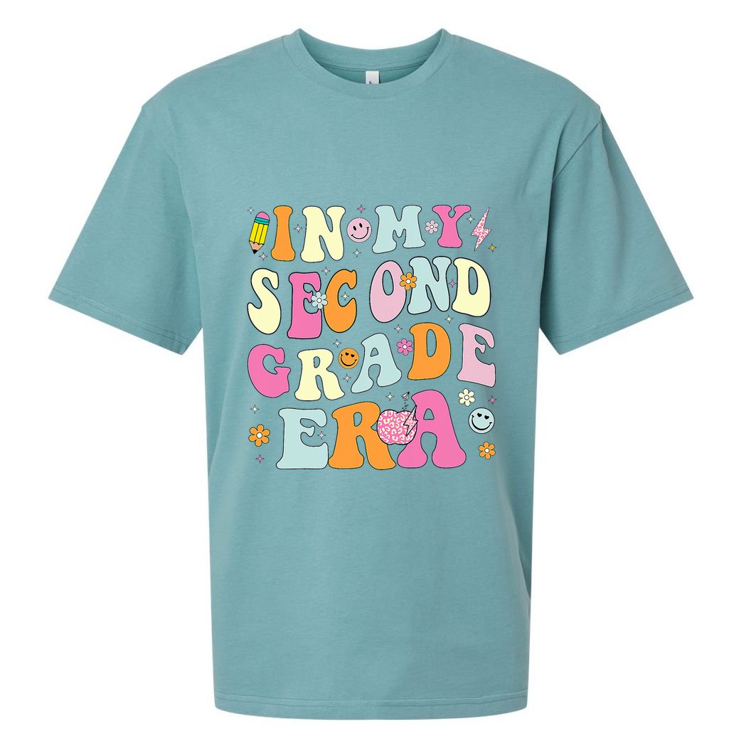 In My Second Grade Era 2nd Grade Girl Teacher Back To School Sueded Cloud Jersey T-Shirt