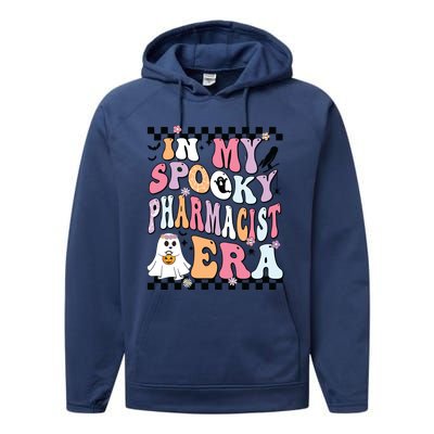 In My Spooky Pharmacist Era Halloween Spooky Ghost Groovy Performance Fleece Hoodie