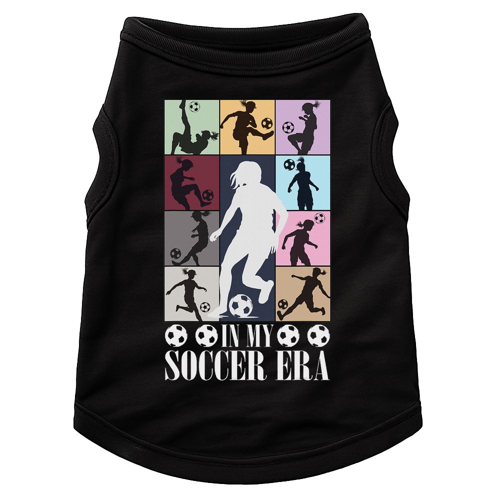 In My Soccer Era Funny Soccer Girl Player Doggie Tank
