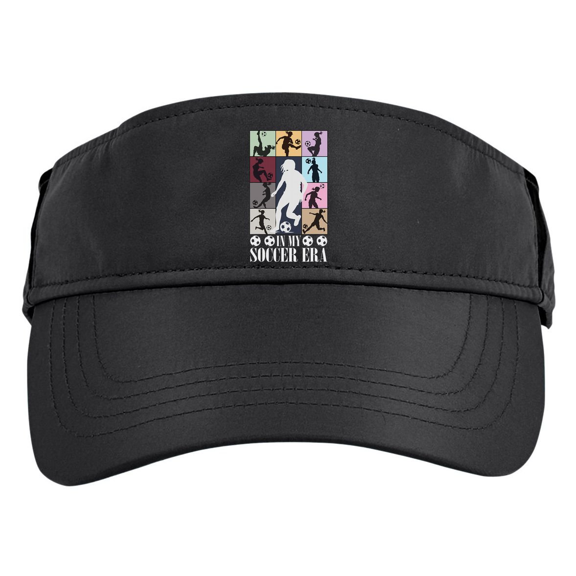 In My Soccer Era Funny Soccer Girl Player Adult Drive Performance Visor