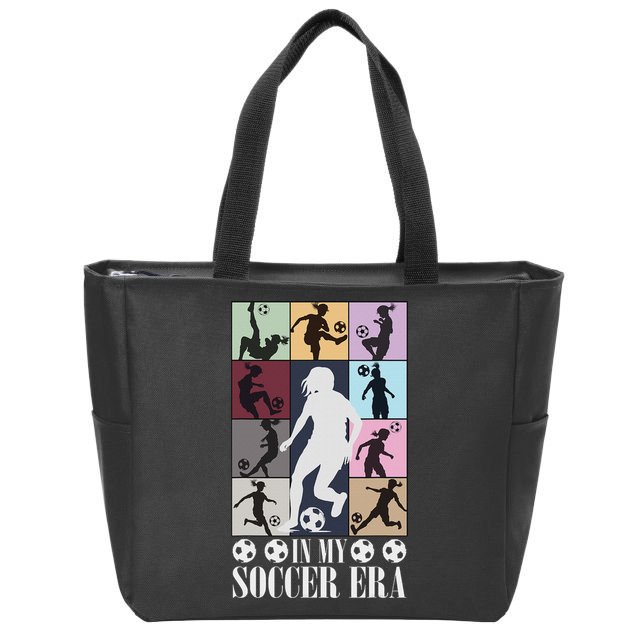 In My Soccer Era Funny Soccer Girl Player Zip Tote Bag