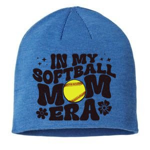 In My Softball Mom Era Softball Mama Retro Gift Sustainable Beanie