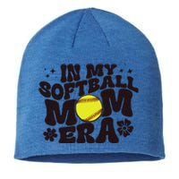 In My Softball Mom Era Softball Mama Retro Gift Sustainable Beanie