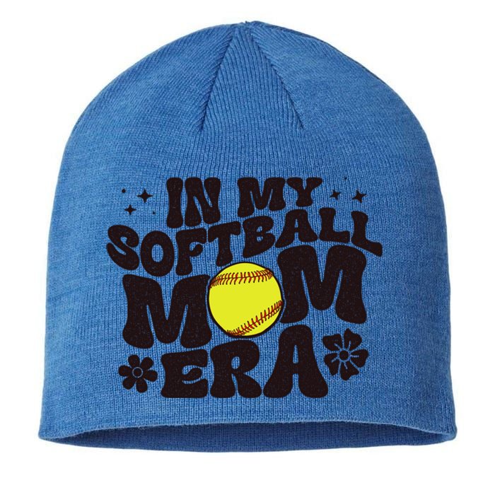 In My Softball Mom Era Softball Mama Retro Gift Sustainable Beanie