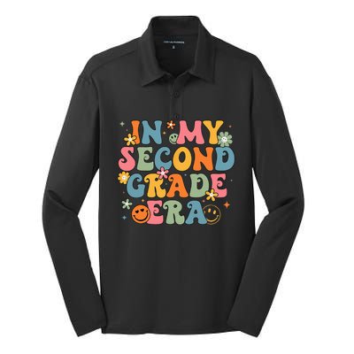 In My Second Grade Era Back To School 2nd Grade Teacher Team Silk Touch Performance Long Sleeve Polo