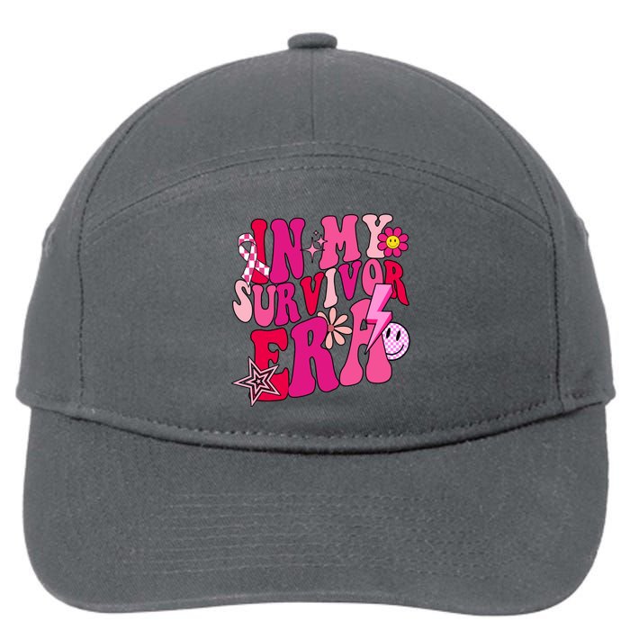 In My Survivor Era Breast Cancer Awareness 7-Panel Snapback Hat