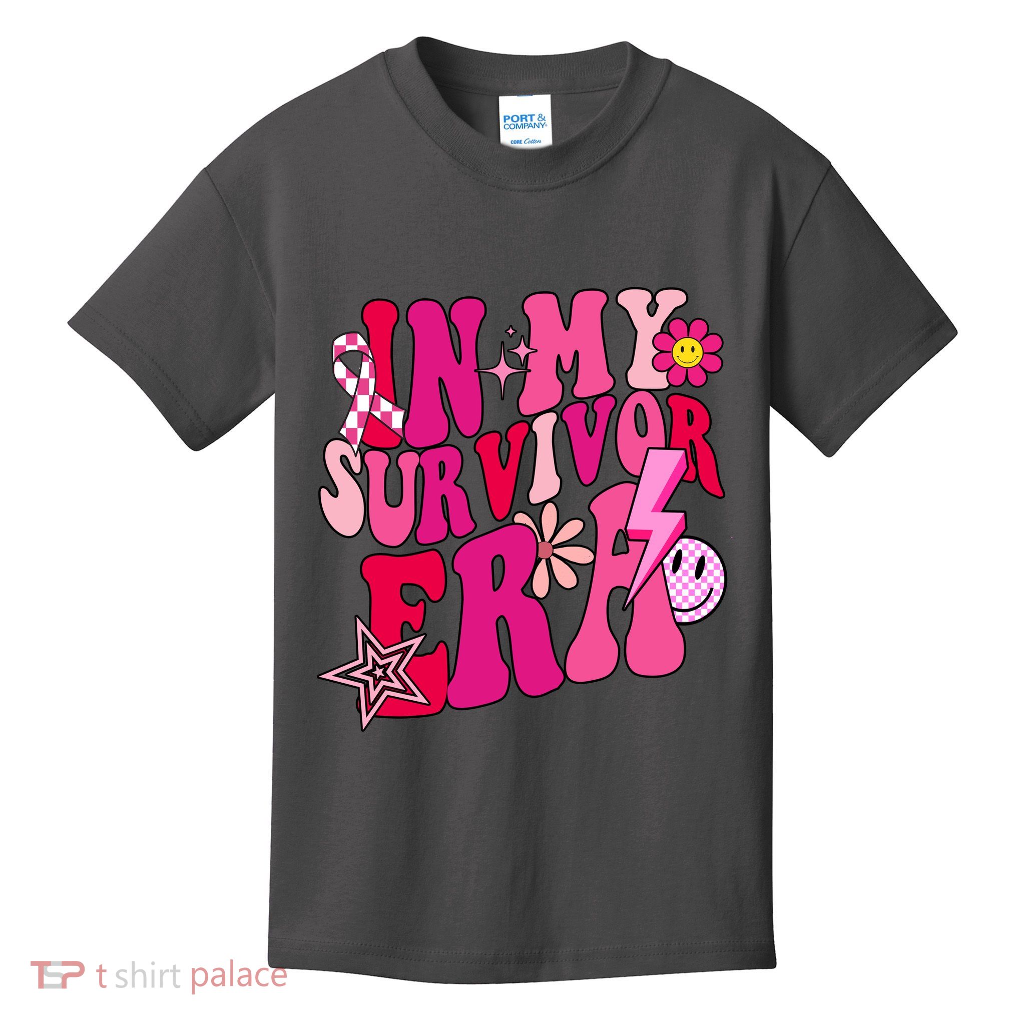 In My Survivor Era Breast Cancer Awareness Kids T-Shirt