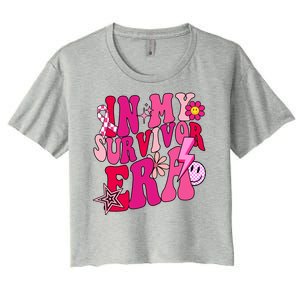 In My Survivor Era Breast Cancer Awareness Women's Crop Top Tee