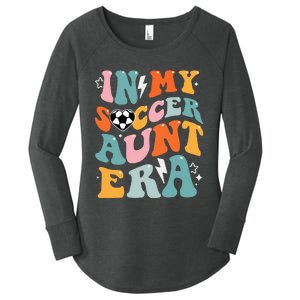 In My Soccer Aunt Era Funny Soccer Women's Perfect Tri Tunic Long Sleeve Shirt