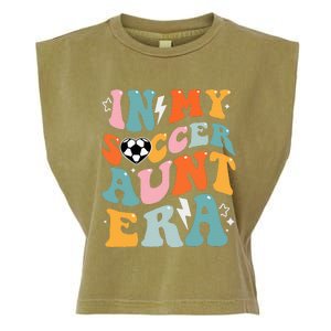 In My Soccer Aunt Era Funny Soccer Garment-Dyed Women's Muscle Tee