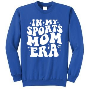 In My Sports Mom Era Groovy Sports Mama Football Basketball Gift Sweatshirt