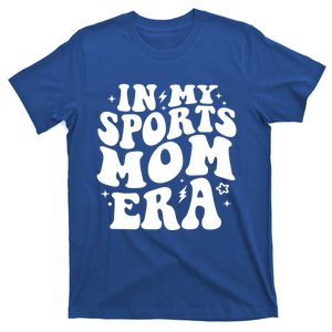 In My Sports Mom Era Groovy Sports Mama Football Basketball Gift T-Shirt