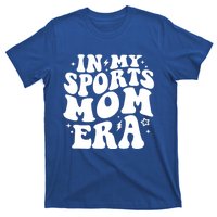 In My Sports Mom Era Groovy Sports Mama Football Basketball Gift T-Shirt