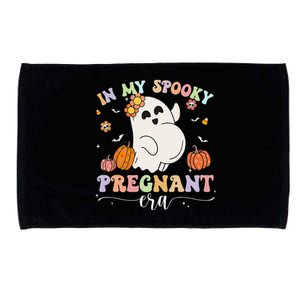 In My Spooky Pregnant Era Ghost Halloween Pregnant Mom Women Gift Microfiber Hand Towel