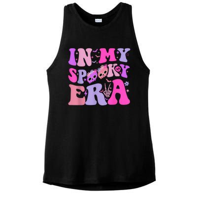 In My Spooky Era Groovy Hippie Halloween Ladies PosiCharge Tri-Blend Wicking Tank