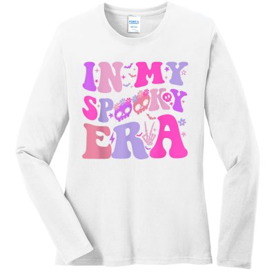 In My Spooky Era Groovy Hippie Halloween Ladies Long Sleeve Shirt