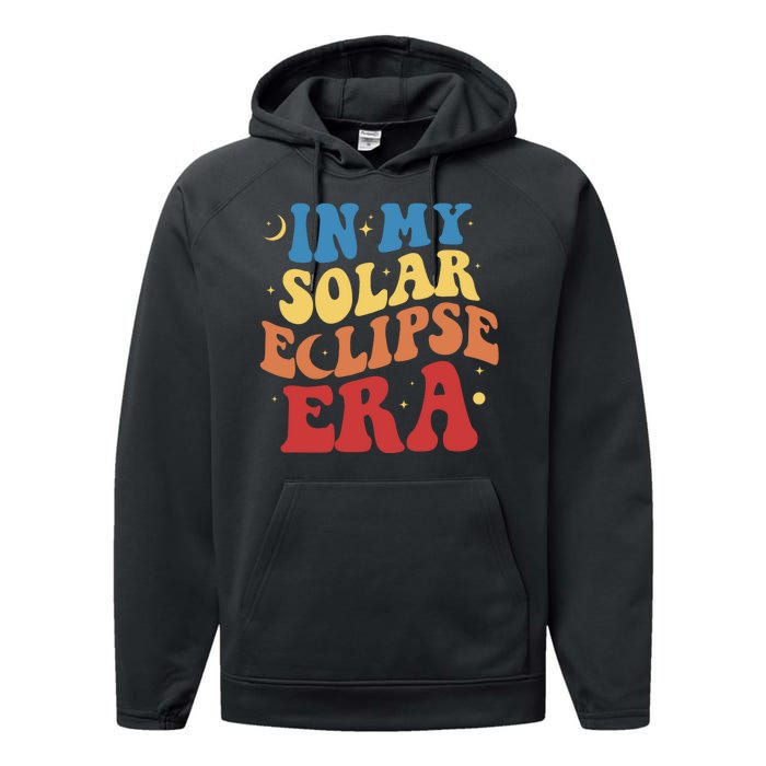 In My Solar Eclipse Era Groovy Retro Performance Fleece Hoodie