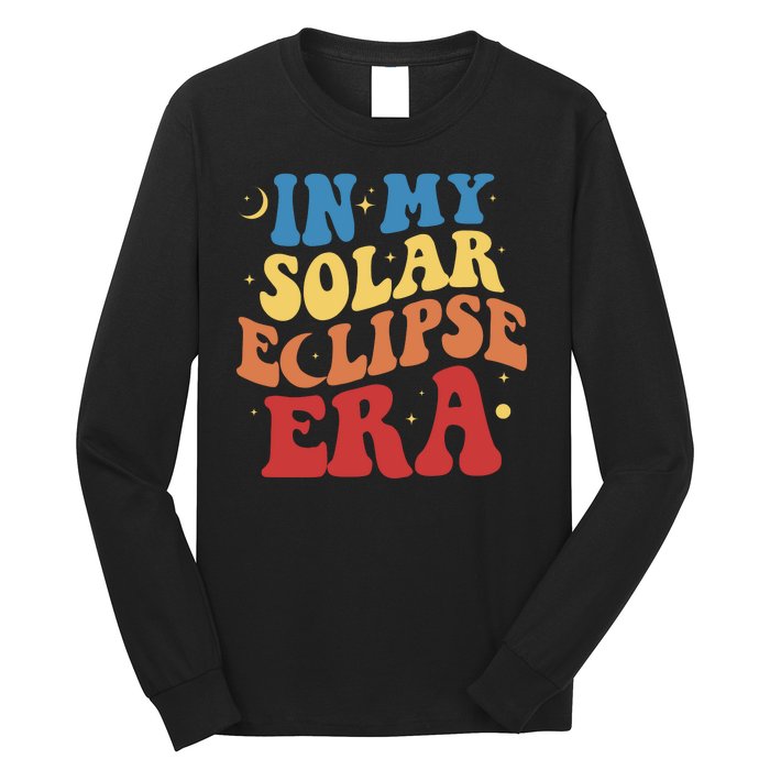 In My Solar Eclipse Era Groovy Retro Long Sleeve Shirt