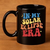 In My Solar Eclipse Era Groovy Retro 11oz C Handle Ceramic Mug