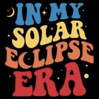 In My Solar Eclipse Era Groovy Retro Drawstring Bag