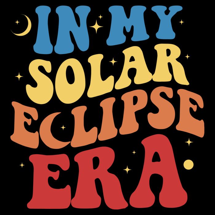 In My Solar Eclipse Era Groovy Retro Drawstring Bag