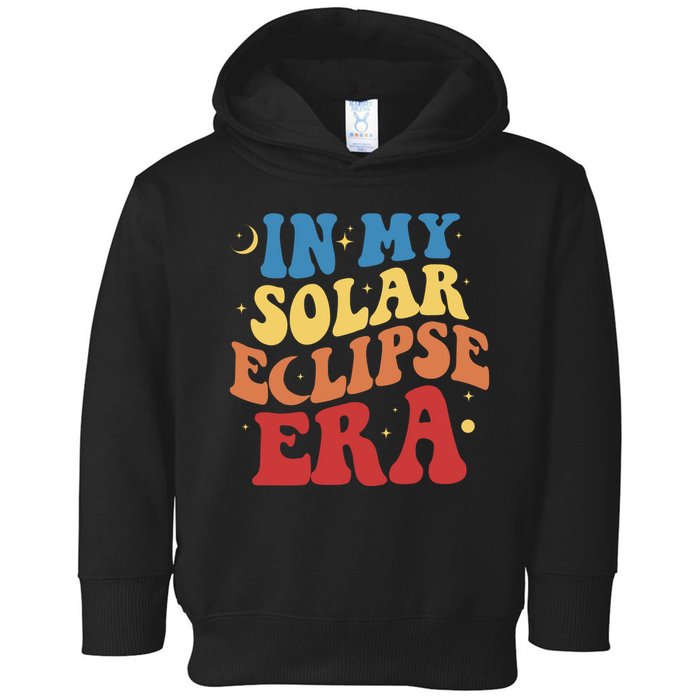 In My Solar Eclipse Era Groovy Retro Toddler Hoodie