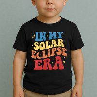 In My Solar Eclipse Era Groovy Retro Toddler T-Shirt