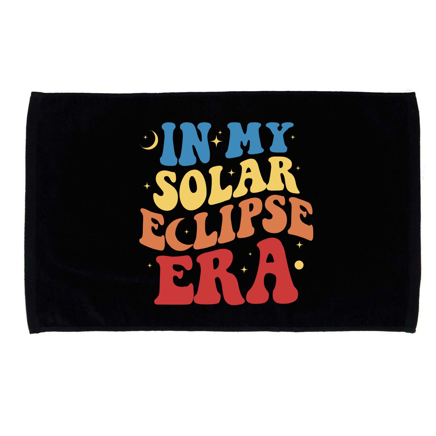 In My Solar Eclipse Era Groovy Retro Microfiber Hand Towel