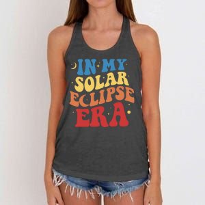 In My Solar Eclipse Era Groovy Retro Women's Knotted Racerback Tank