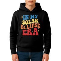 In My Solar Eclipse Era Groovy Retro Kids Hoodie