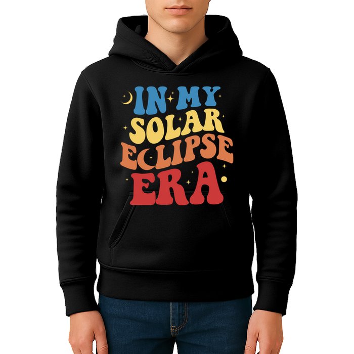 In My Solar Eclipse Era Groovy Retro Kids Hoodie