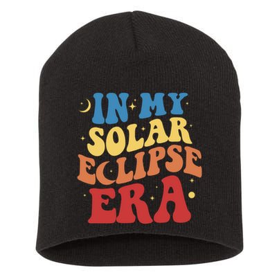 In My Solar Eclipse Era Groovy Retro Short Acrylic Beanie