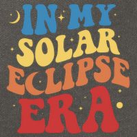 In My Solar Eclipse Era Groovy Retro Cotton Canvas Backpack