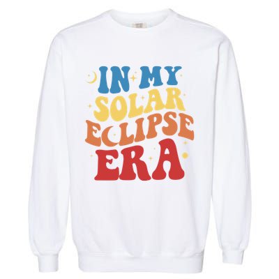 In My Solar Eclipse Era Groovy Retro Garment-Dyed Sweatshirt