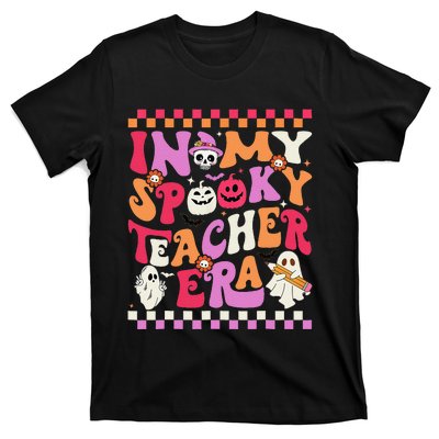 In My Spooky Teacher Era Groovy Ghost Teacher Halloween Gift T-Shirt