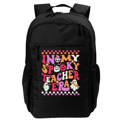 In My Spooky Teacher Era Groovy Ghost Teacher Halloween Gift Daily Commute Backpack