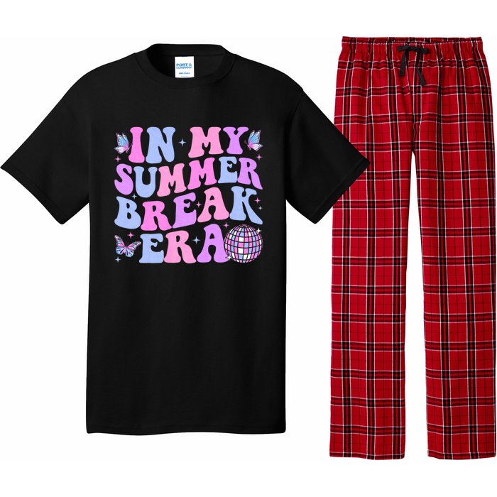 In My Summer Break Era Groovy Teacher Summer Break Vacation Pajama Set